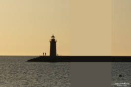 Farbstreifen Mallorca Leuchturm