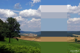 Farbstreifen Sommerlandschaft im Solling